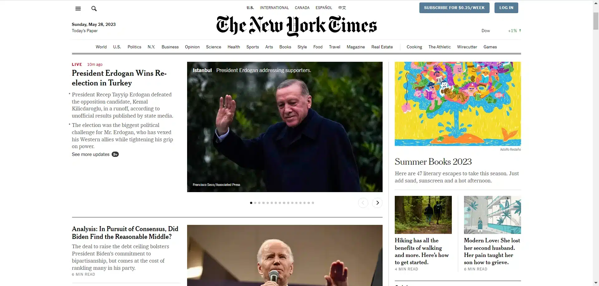 the new york times website image