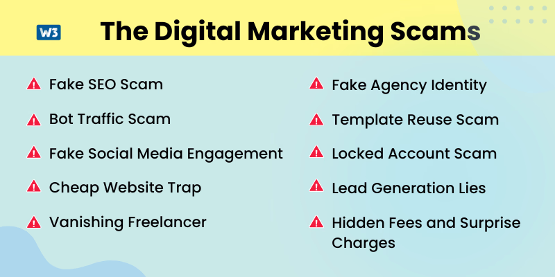 top 10 Digital Marketing Scams